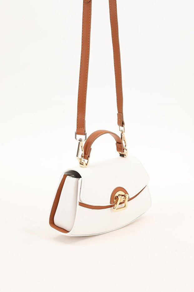 حقيبة يد بيضاوية باللون الأبيض - الجمل - 2