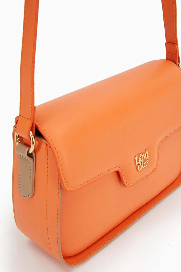 Orange Adjustable Strap Shoulder Bag - 3