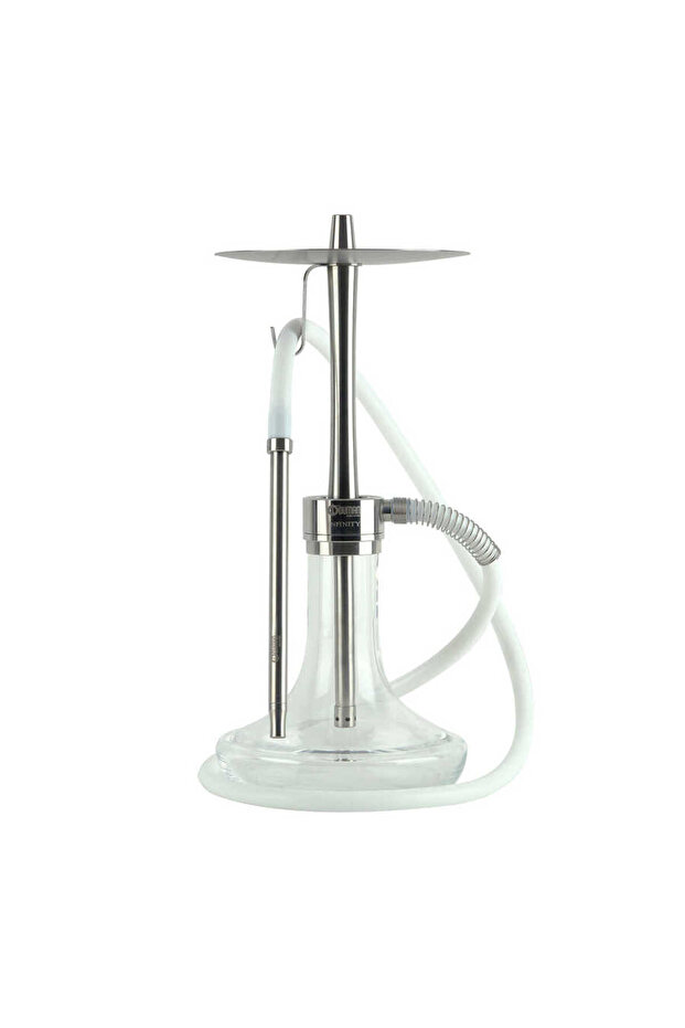 INFINITY NARGİLE - ŞEFFAF CAM-SILVER GÖVDE - 1