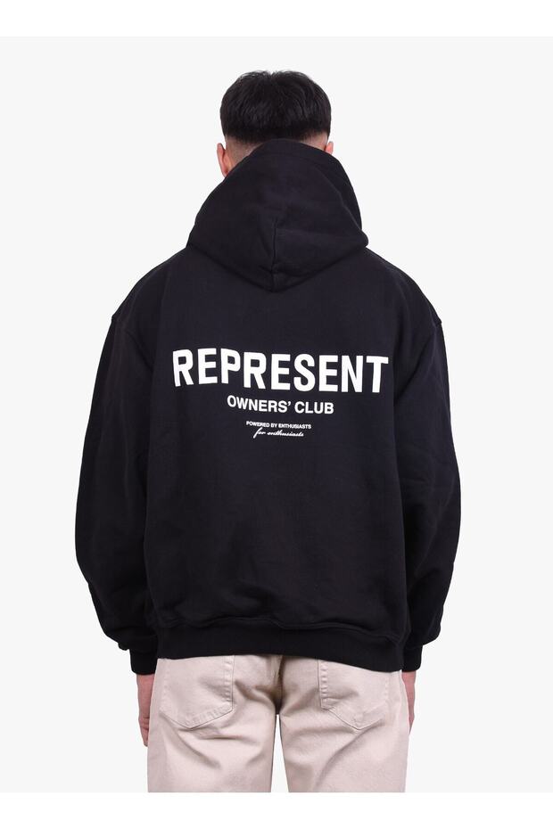 Represent Printed Mikina s kapucí černá - 2