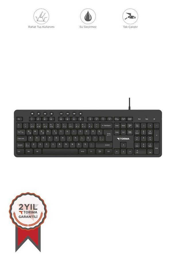 TK-07 Siyah Multimedya Kablolu Q Klavye Gaming Keyboard - 1