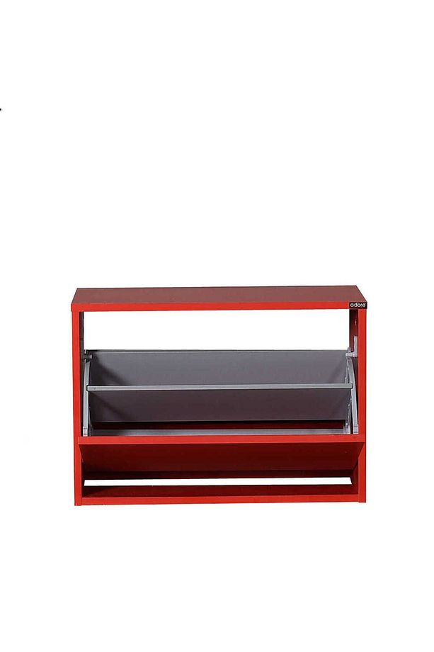 Step Oturaklı Ayakkabılık-kırmızı 60x42x30 Cm (gxyxd) - 4