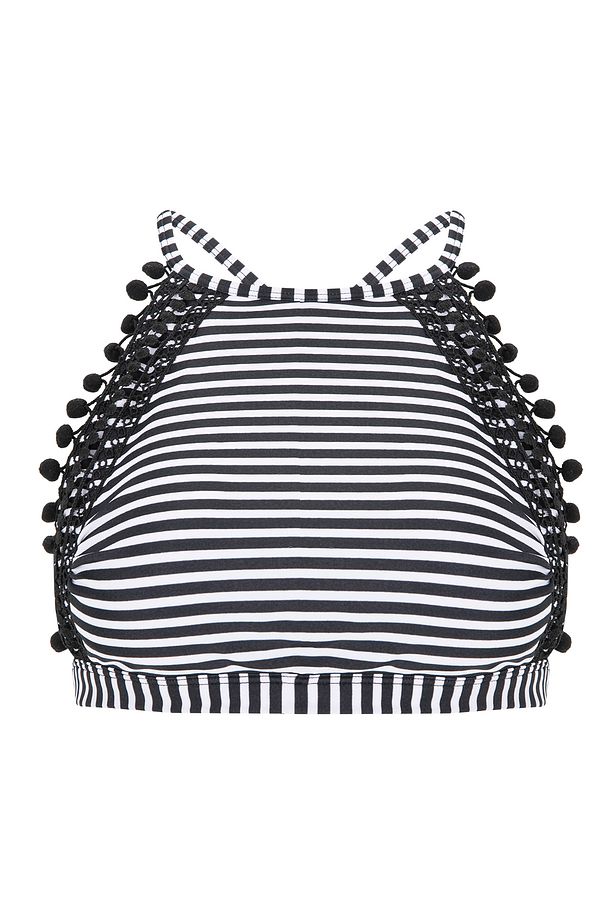 Siyah Helen Halter Bikini Üstü - 5
