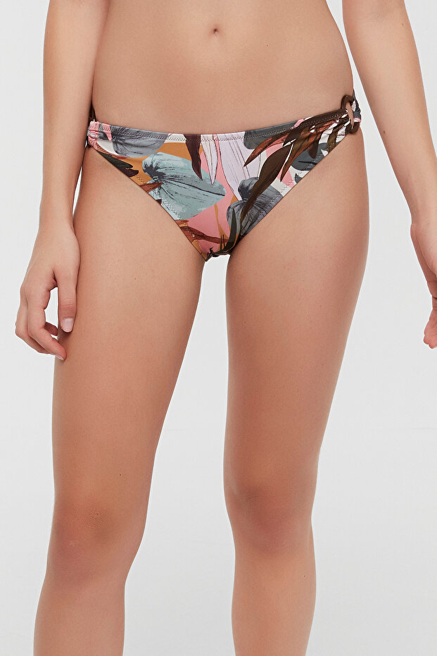 Multicolored Tropic Side Bikini Bottom - 2