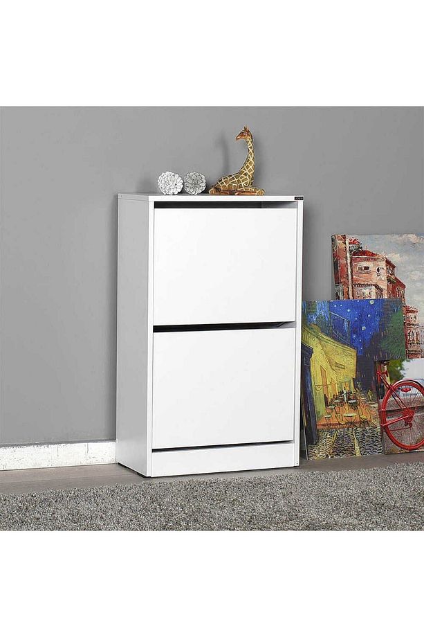 Flat Duo 2 Katlı Ayakkabılık Dolabı - Beyaz - 5