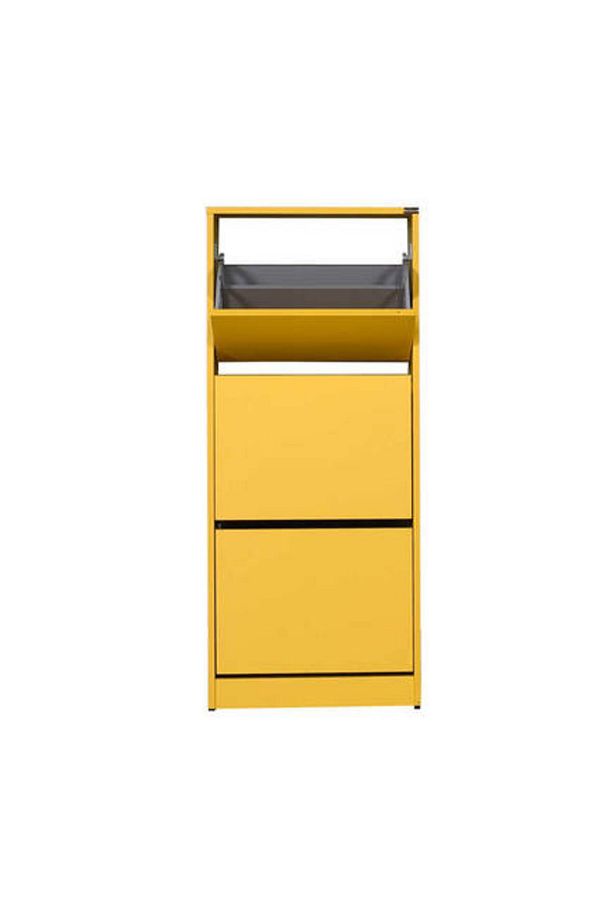 Flat Duo 3 Katlı Ayakkabılık Dolabı - Hardal - 8
