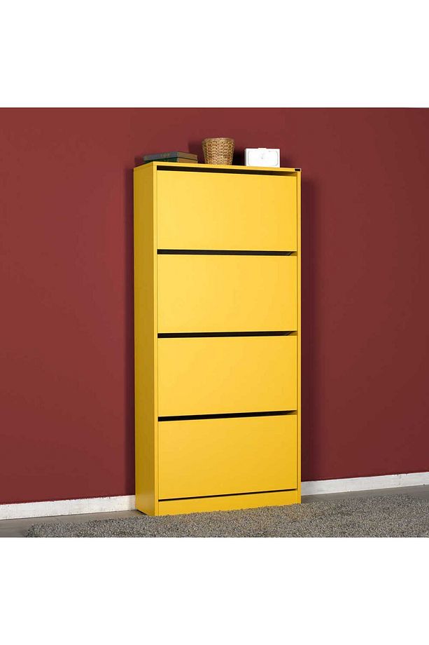 Flat Duo 4 Katlı Geniş Ayakkabılık-sarı 73x157x26 Cm (gxyxd) - 4