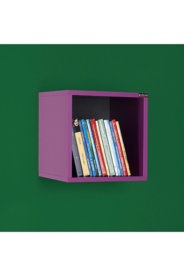 Rainbow Genç Odası Duvar Rafı - Mor - 1