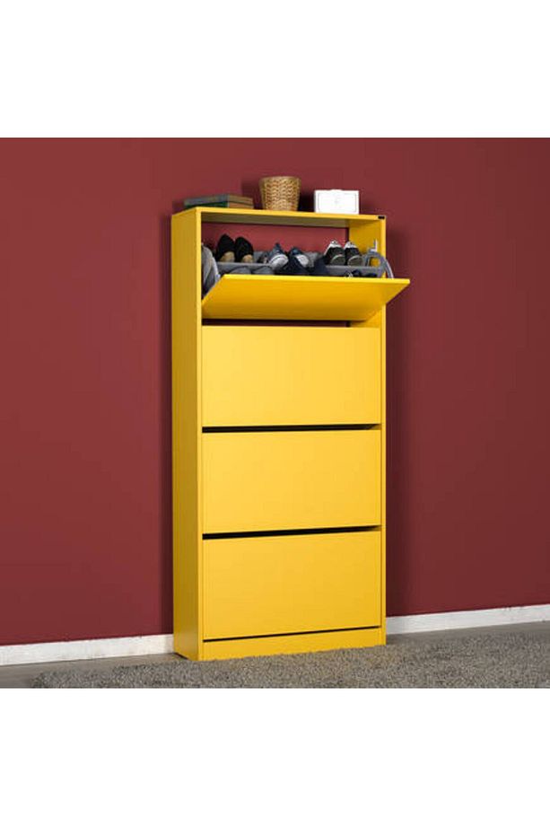 Flat Duo 4 Katlı Geniş Ayakkabılık-sarı 73x157x26 Cm (gxyxd) - 7