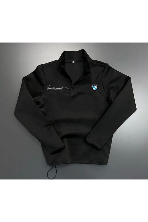 BMW Half Zipper Scuba Fabric Lycra Sports Jacket