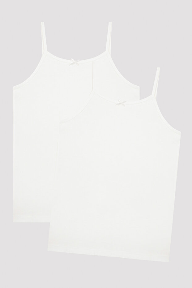 Kız Çocuk Organic Basic 2li Atlet - 2