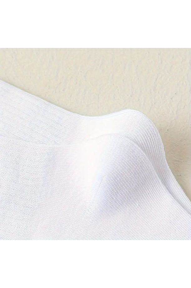 çorap evreni unisex 6'lı Beyaz Düz Tenis Çorap - 6