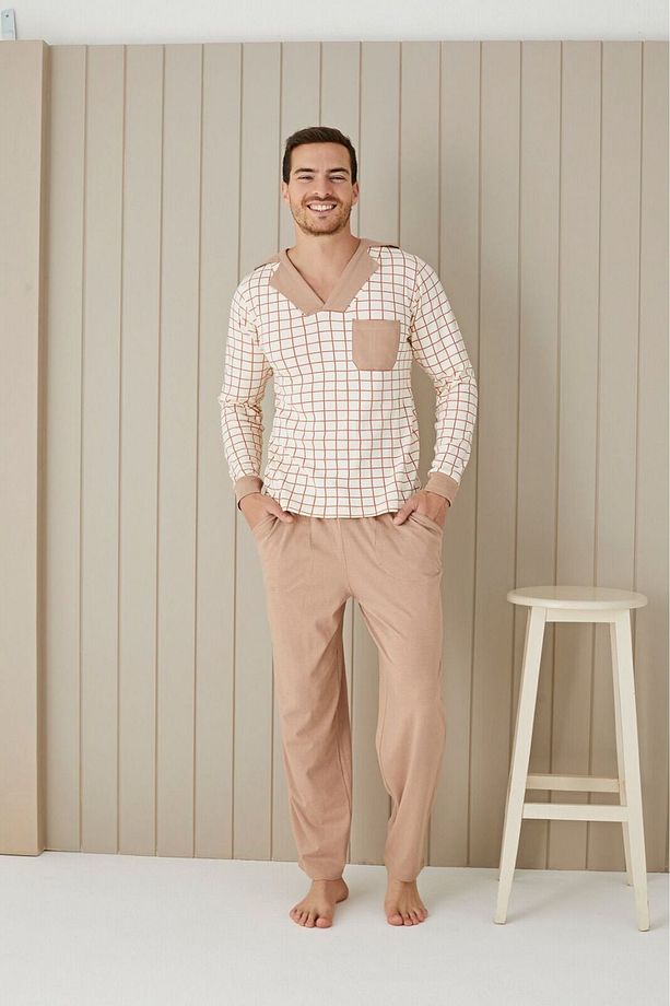 Polkan 32051 Erkek Uzun Kollu Pijama Takım 4'lü - 1