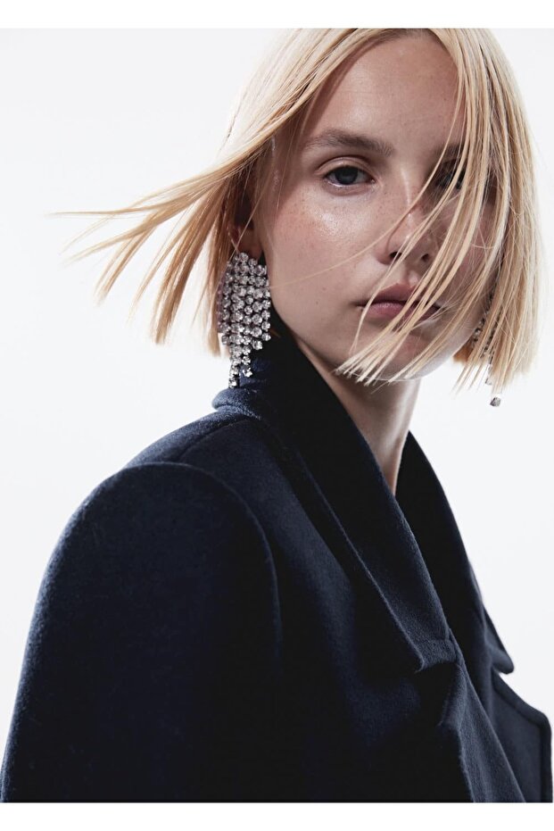 Kruvaze yün palto - 5