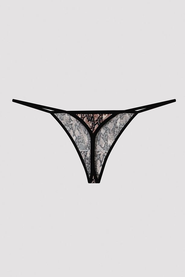 Snake 3'lü Çok Renkli String Külot - 5