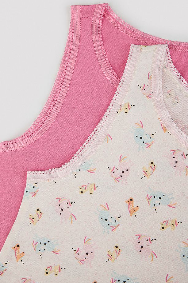 Kız Çocuk Cute Unicorn 2'li Atlet - 4