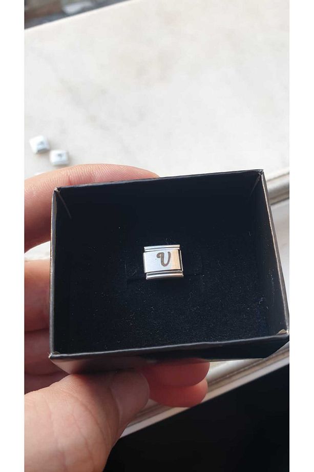 ÇELİK CHARM CHARM V HARFİ İSİM TARİH BAŞ HARF YAZILIR 9 MM - 3