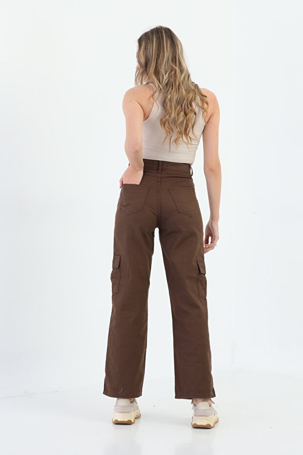 Kadın Kargo Cepli Pantolon - 8