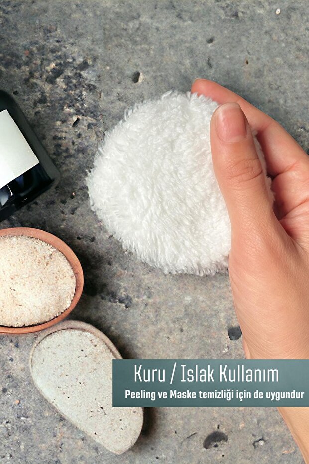 Yıkanabilir Makyaj Temizleme Pedi 3'lü Yeniden Kullanılabilir Yüz Temizleme Pedi Çevre Dostu - 3