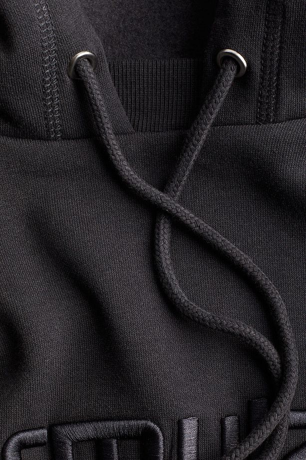 İşlemeli ve Kapüşonlu Oversize Üst - 6