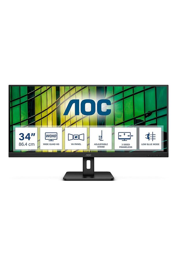 U34e2m/bk 34" 100hz 4ms Hdmı Dp Wqhd Adaptive-sync Va Vesa Monitör Uyumlu - 1