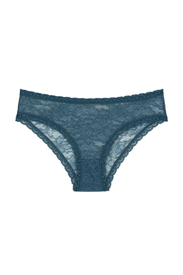 Petrol Blue Desire High Waist Brazilian Panties