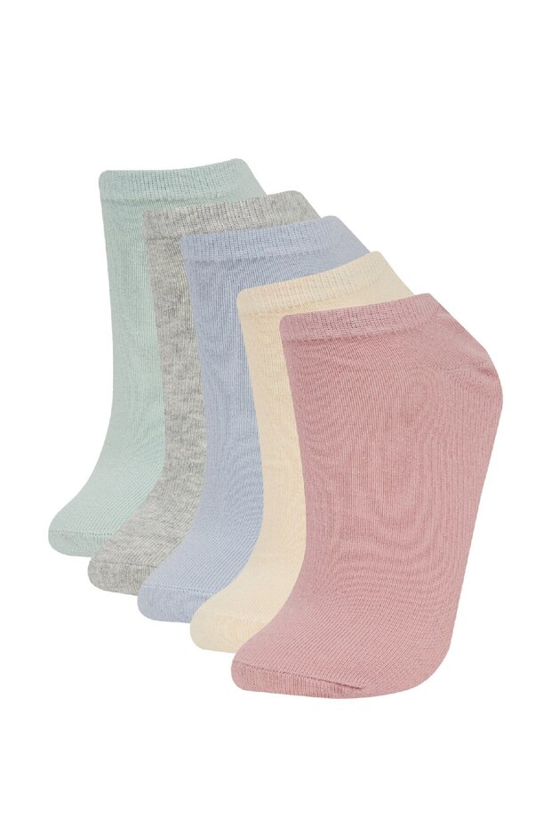 Women's 5-Piece Cotton Booties Socks C6361Axns