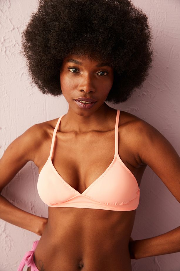 Parlak Turuncu Basic Bralet Bikini Üstü - 1