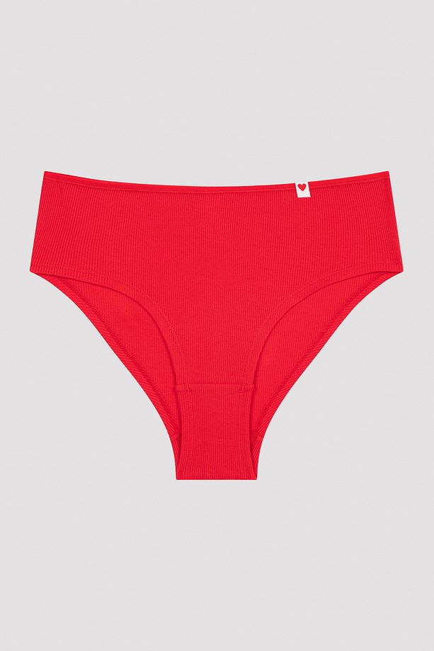Çok Renkli Heart Ribbed 3lü Hipster Külot - 5