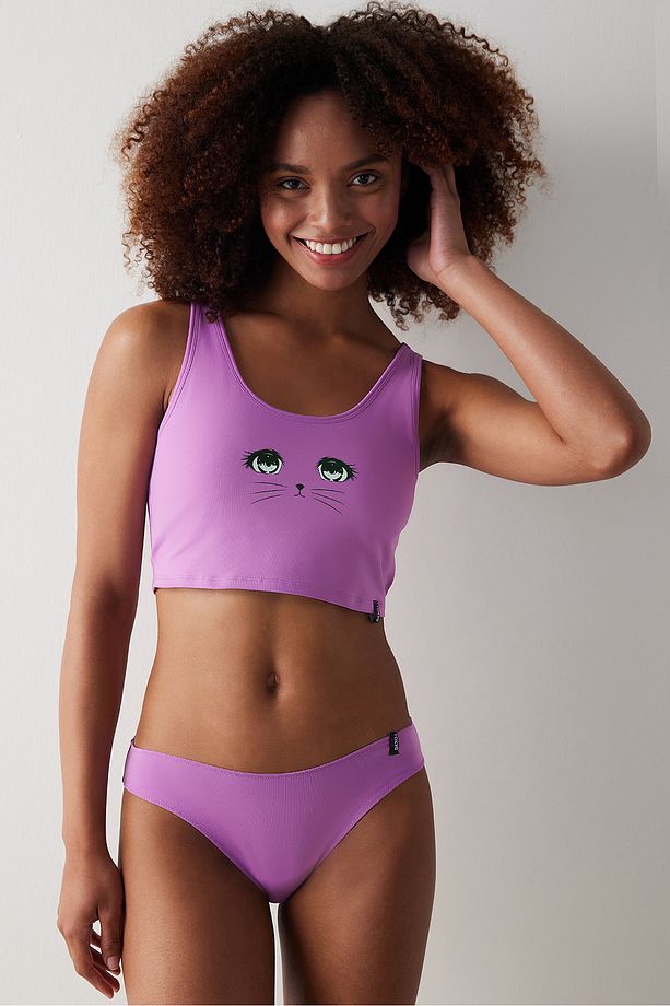 Meow Koyu Pembe Slip Külot - 3