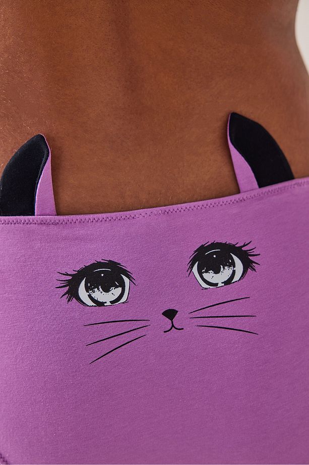 Meow Koyu Pembe Slip Külot - 4