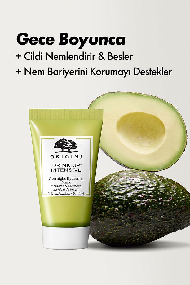 Drink Up Avokado ve İsviçre Buzulu Suyu İçerikli Yoğun Gece Maskesi 30ml - 4