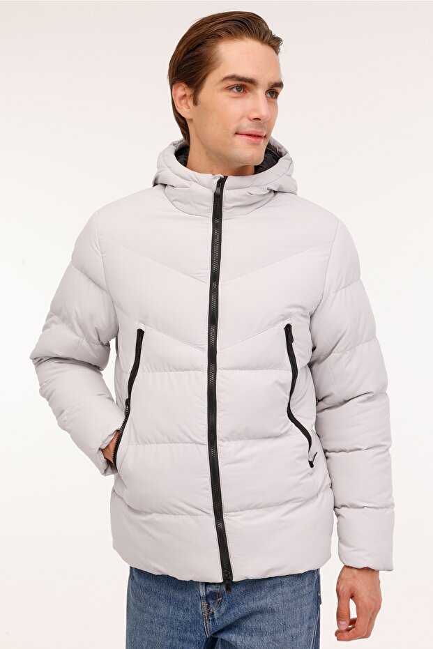 ML BLOCK COAT 4PR Taş Rengi Erkek Kısa Kaban - 1