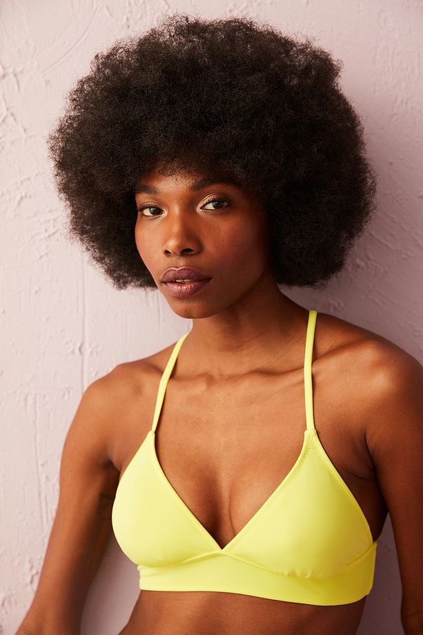 Sarı Basic Bralet Bikini Üstü - 1