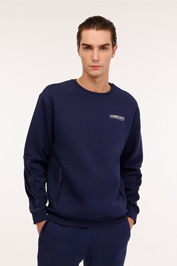 Чоловічий світшот ML VOLCANO 16DNM2004 4PR темно-синій - 2