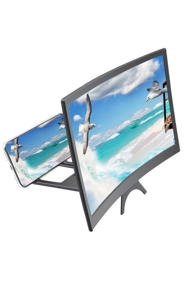 Curved Model Katlanabilir 3d Ekran Büyütücü Amplifikatör Projektör Standı Tüm Akıllı Telefon - 7