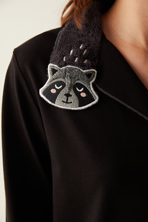 Μαύρο Σετ Πιτζάμες Παντελόνι Ringtail - 5