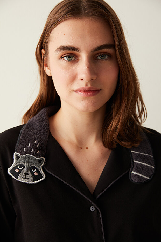 Μαύρο Σετ Πιτζάμες Παντελόνι Ringtail - 1