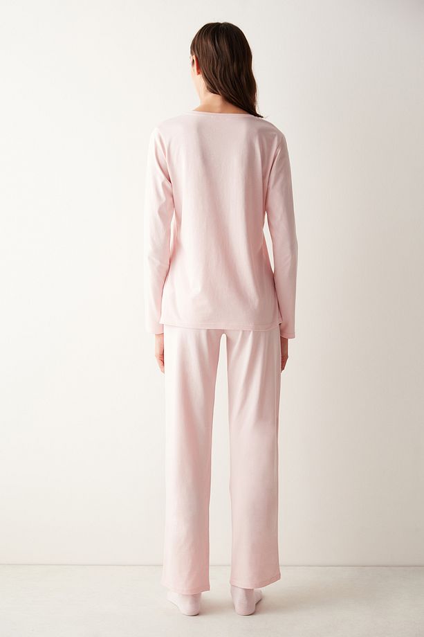 Base Joy Pantolon Pembe Pijama Takımı - 6