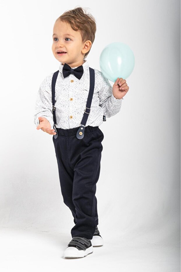 Baby&Child Salopet Set Shirt Pants Bow Tie