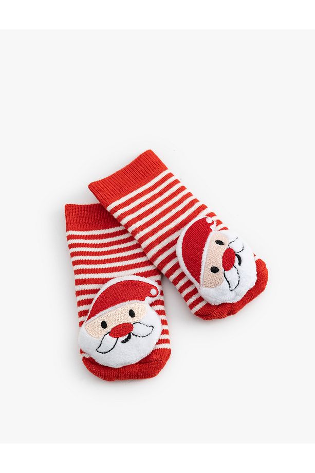 Yılbaşı Temalı Noel Baba Aplikeli Çorap - 2