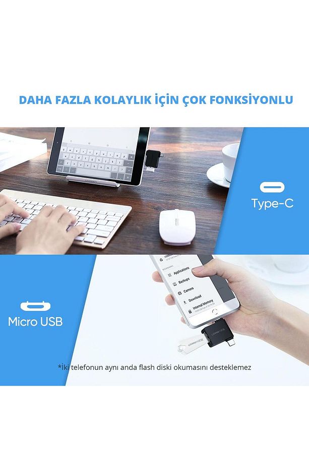 Usb 3.0 Type-c Ve Micro Usb Dönüştürücü Adaptör - 3