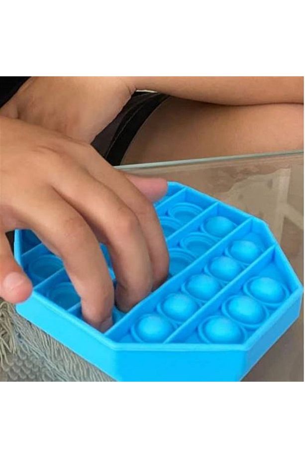 Sekizgen Tek Renk Pop Push İt Anti Stres Baloncukları Bubble Fidget - 4