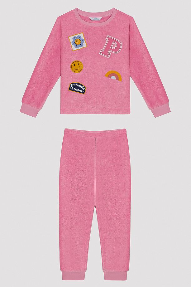 Kız Çocuk Patch ES Uzun Kollu Pijama Takımı - 6