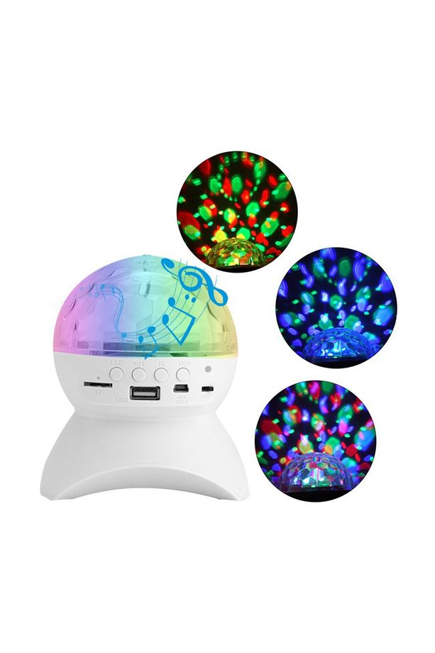 360 Derece Dönebilen Disko Topu Bluetooth Hoparlör Parti Led Lambası  USB-SD KART - AUX Girişli L740 - 1