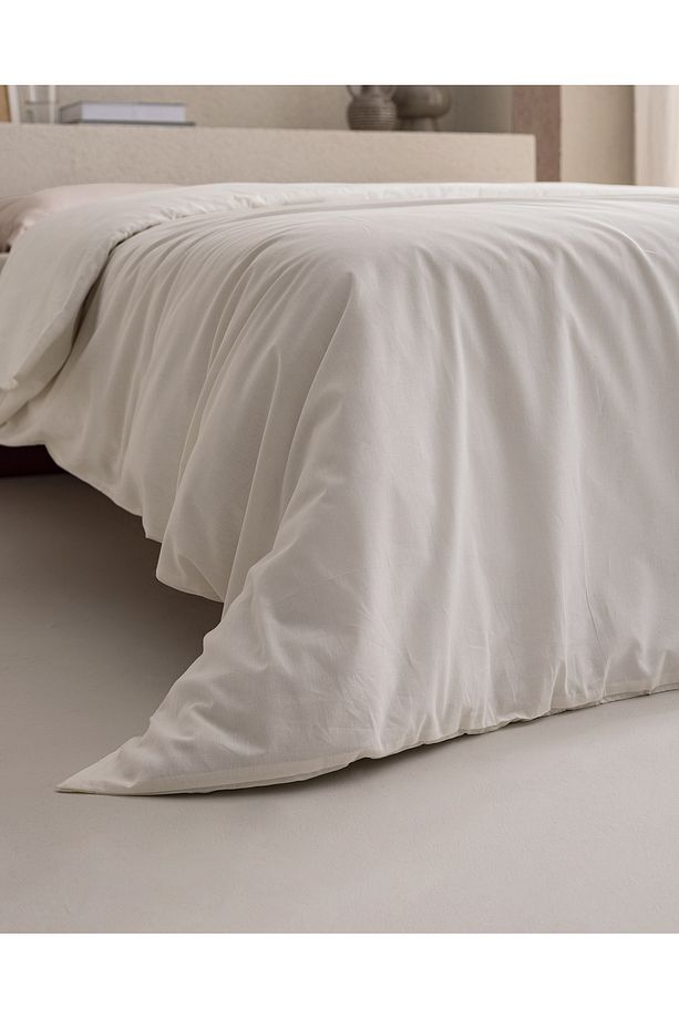 Manon King Size Ranforce Düz Nevresim - 2