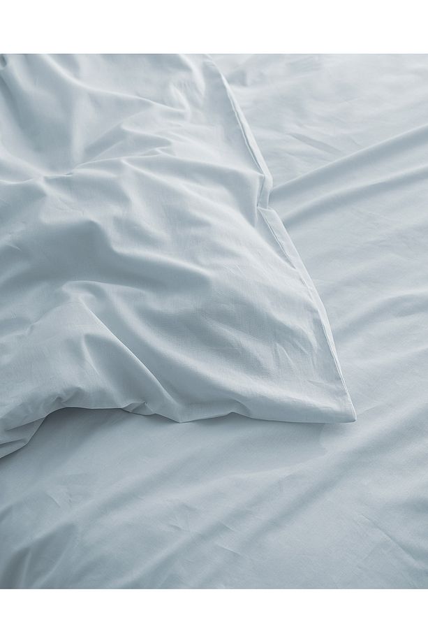 Manon King Size %100 Pamuk Ranforce Düz Nevresim - Mavi - 5