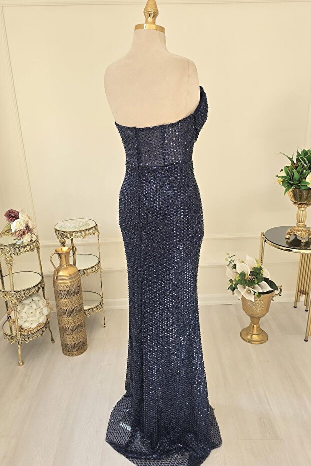 Lacivert PULLU ABİYE 3978 - 3