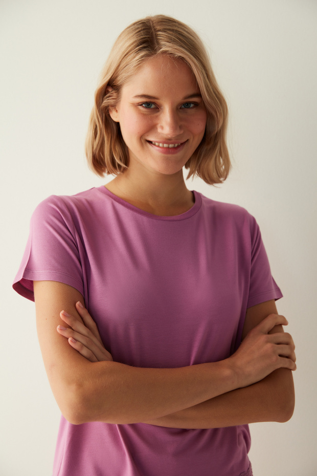 طقم بيجامة منقوشة بزهرة تيرا - 5