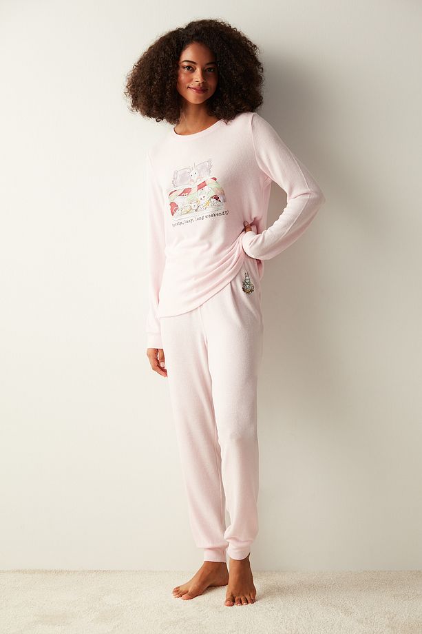 Weekend Uzun Kollu Pembe Pijama Takımı - 2